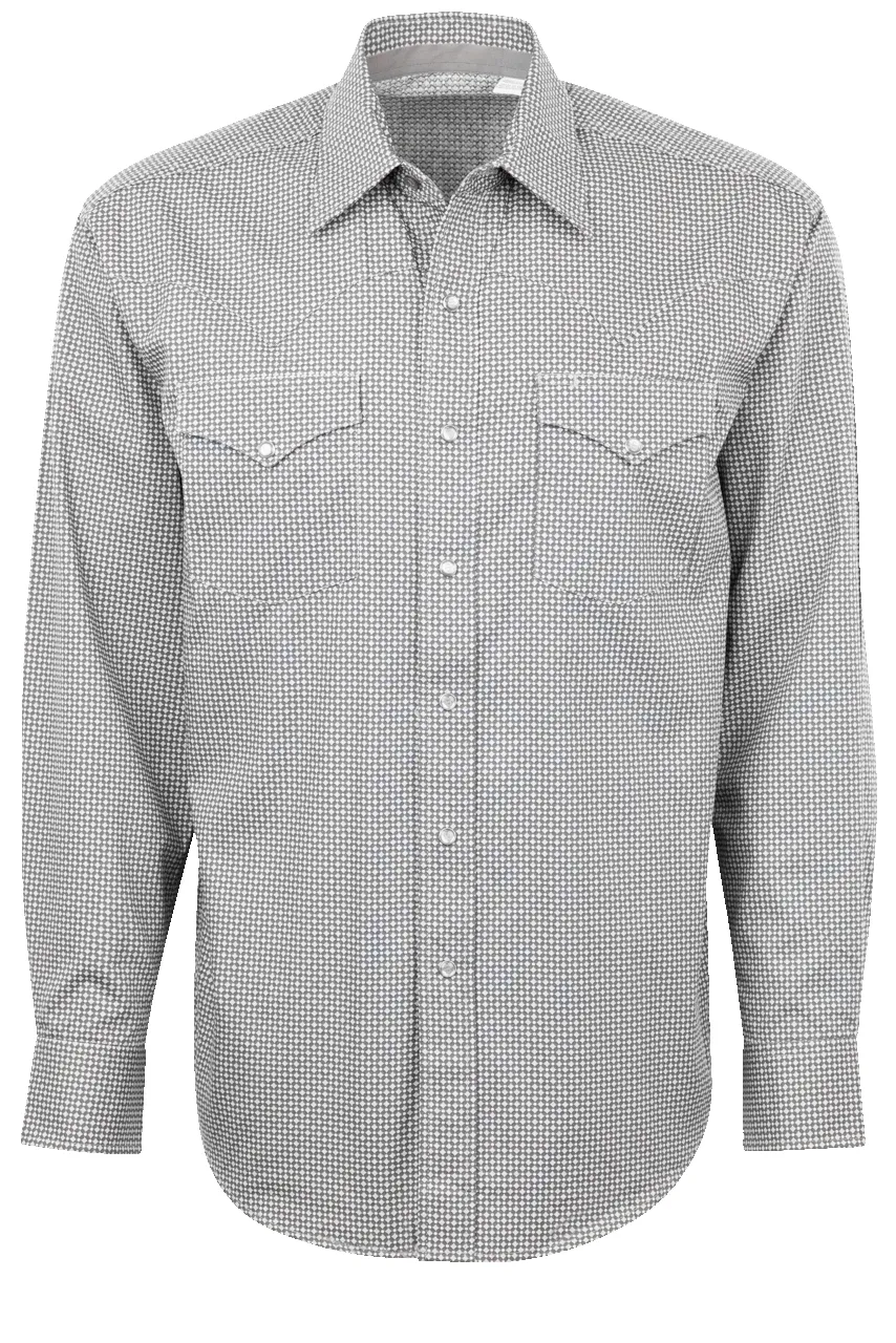 Stetson Men's Dotted Foulard Print Pearl Snap Shirt - Gray sold by Pinto Ranch