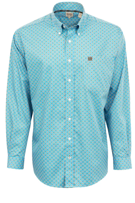 Cinch Foulard Button-Front Shirt - Blue sold by Pinto Ranch
