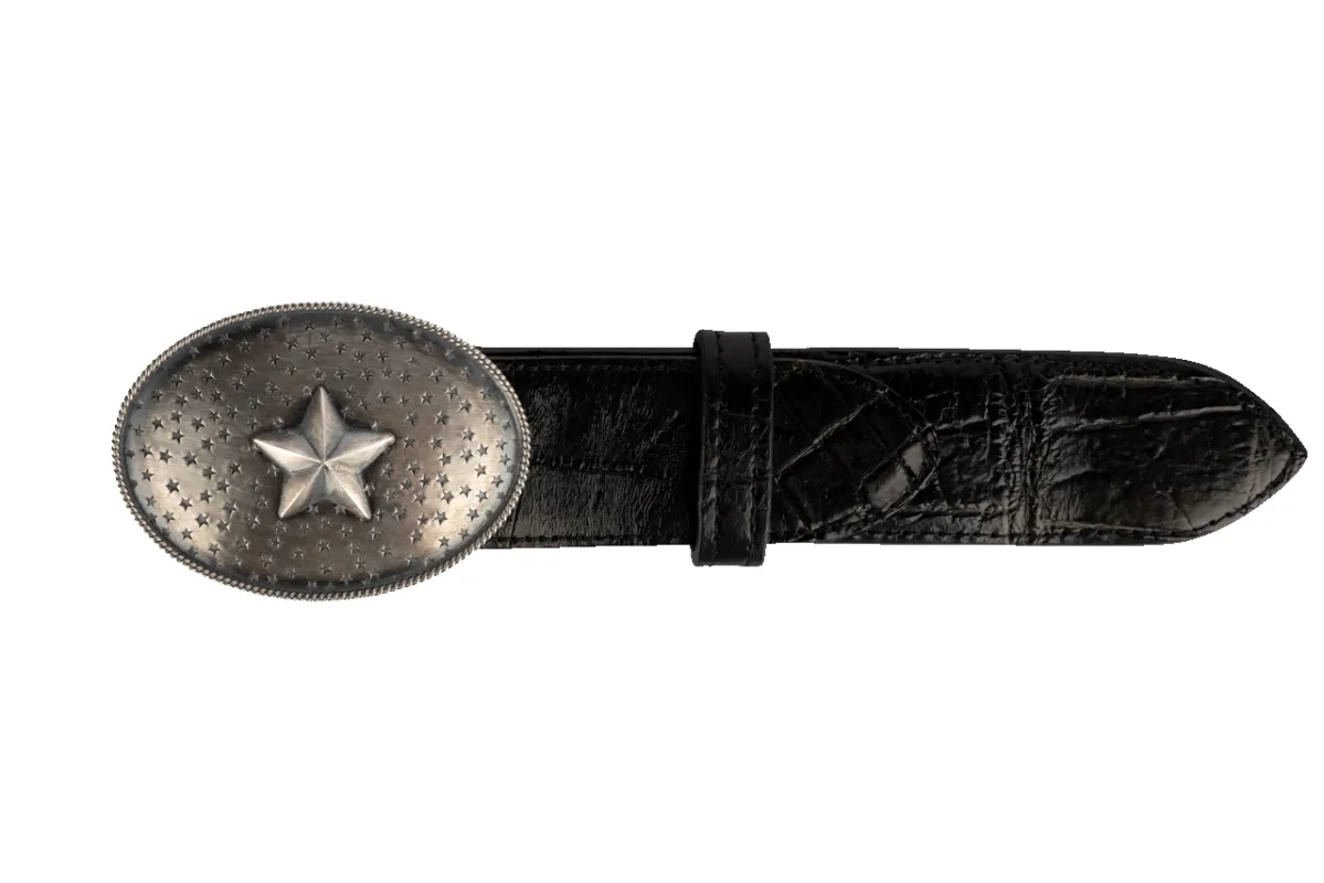 Clint Orms 1.5" Stamped Star Trophy Buckle sold by Pinto Ranch