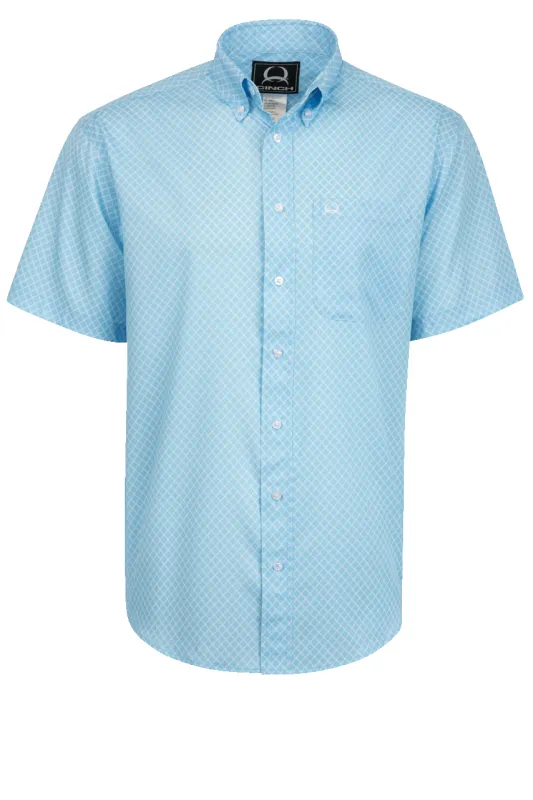 Cinch Arenaflex Button-Front Shirt - Light Blue Diamond sold by Pinto Ranch