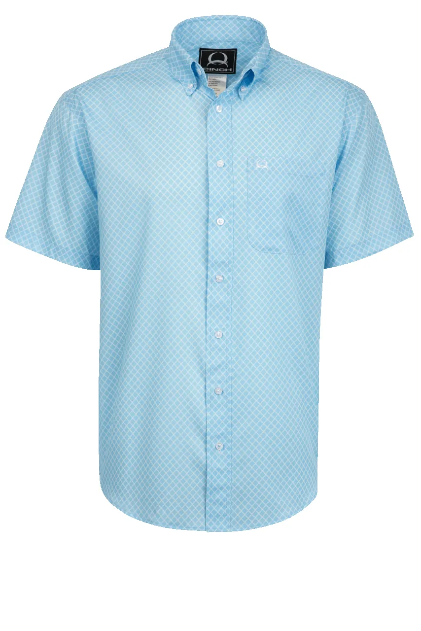 Cinch Arenaflex Button-Front Shirt - Light Blue Diamond sold by Pinto Ranch