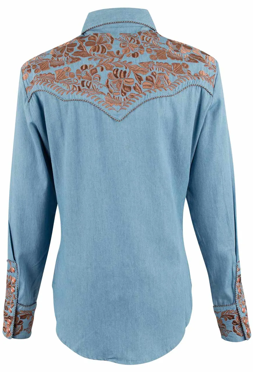 Scully Blue Gunfighter Western Snap Shirt sold by Pinto Ranch product image thumbnail 2