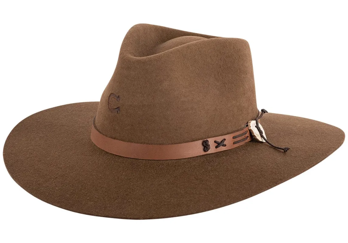 Charlie 1 Horse Teepee Hat - Oak made by Pinto Ranch