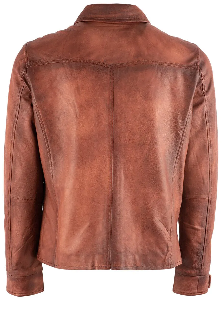 Stetson Men's Cognac Leather Jacket sold by Pinto Ranch product image thumbnail 2