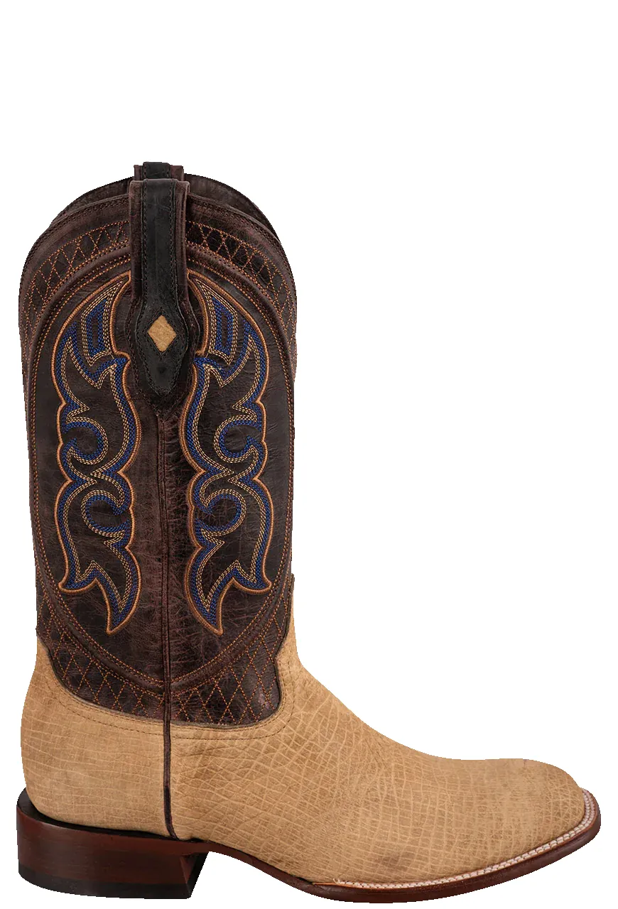 Stetson Men's Hippopotamus Cowboy Boots - Tan sold by Pinto Ranch