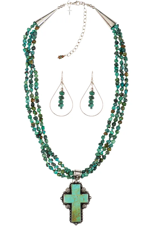 Sweet Tea Jewelry Turquoise Nugget Set made by Pinto Ranch