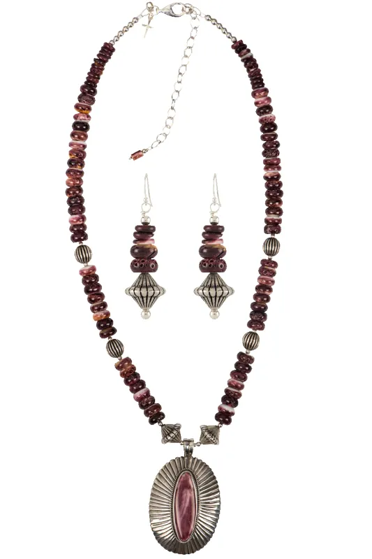 Sweet Tea Jewelry Purple Oyster Set made by Pinto Ranch