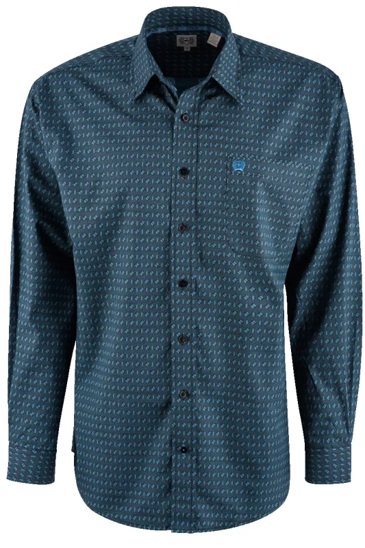 Cinch Long Sleeve Button Down Shirt - Black & Blue sold by Pinto Ranch
