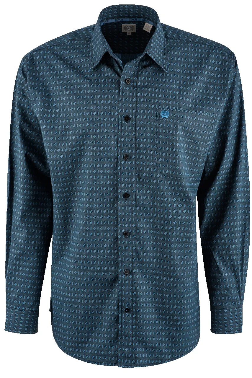 Cinch Long Sleeve Button Down Shirt - Black & Blue sold by Pinto Ranch