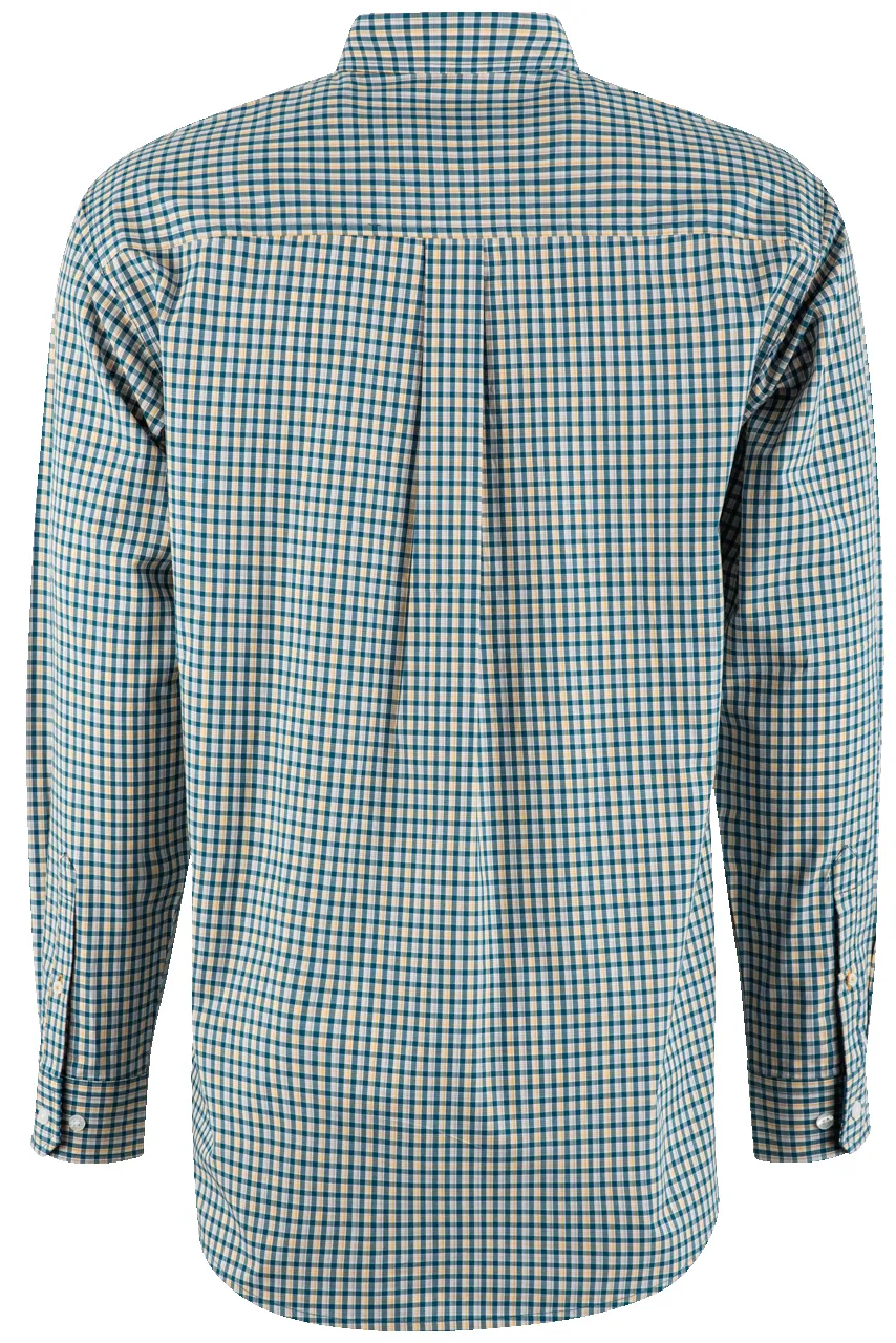 Cinch Check Long Sleeve Button-Front Shirt - Teal sold by Pinto Ranch product image thumbnail 2