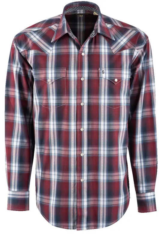 Stetson Classic Plaid Long Sleeve Pearl Snap Shirt made by Pinto Ranch