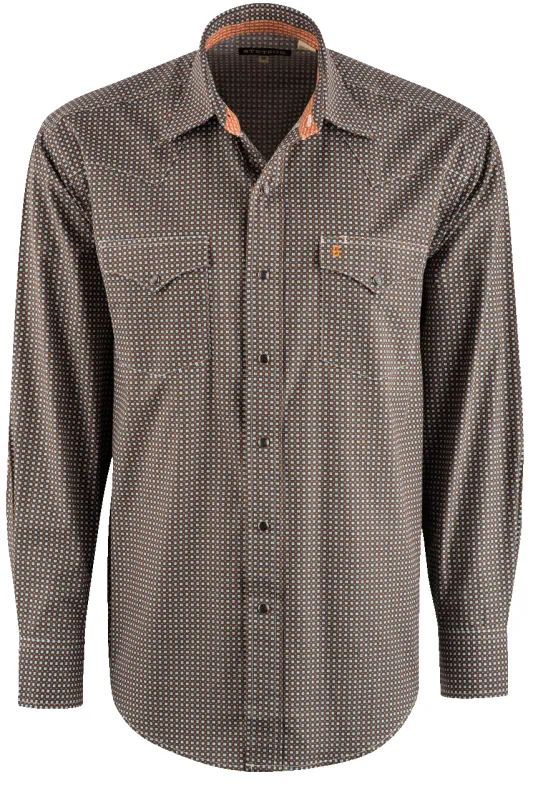 Stetson Gray Dash Long Sleeve Pearl Snap Shirt made by Pinto Ranch