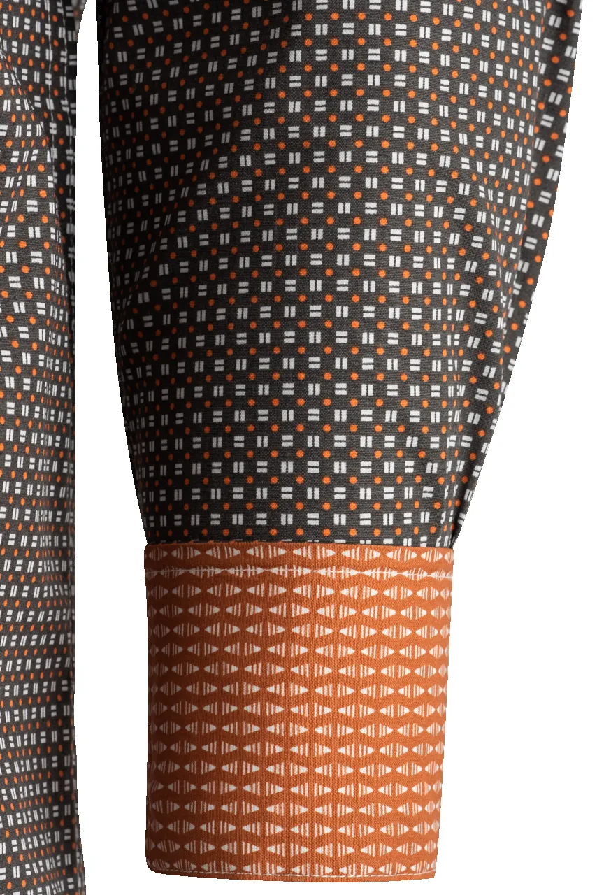 Stetson Gray Dash Long Sleeve Pearl Snap Shirt sold by Pinto Ranch product image thumbnail 4