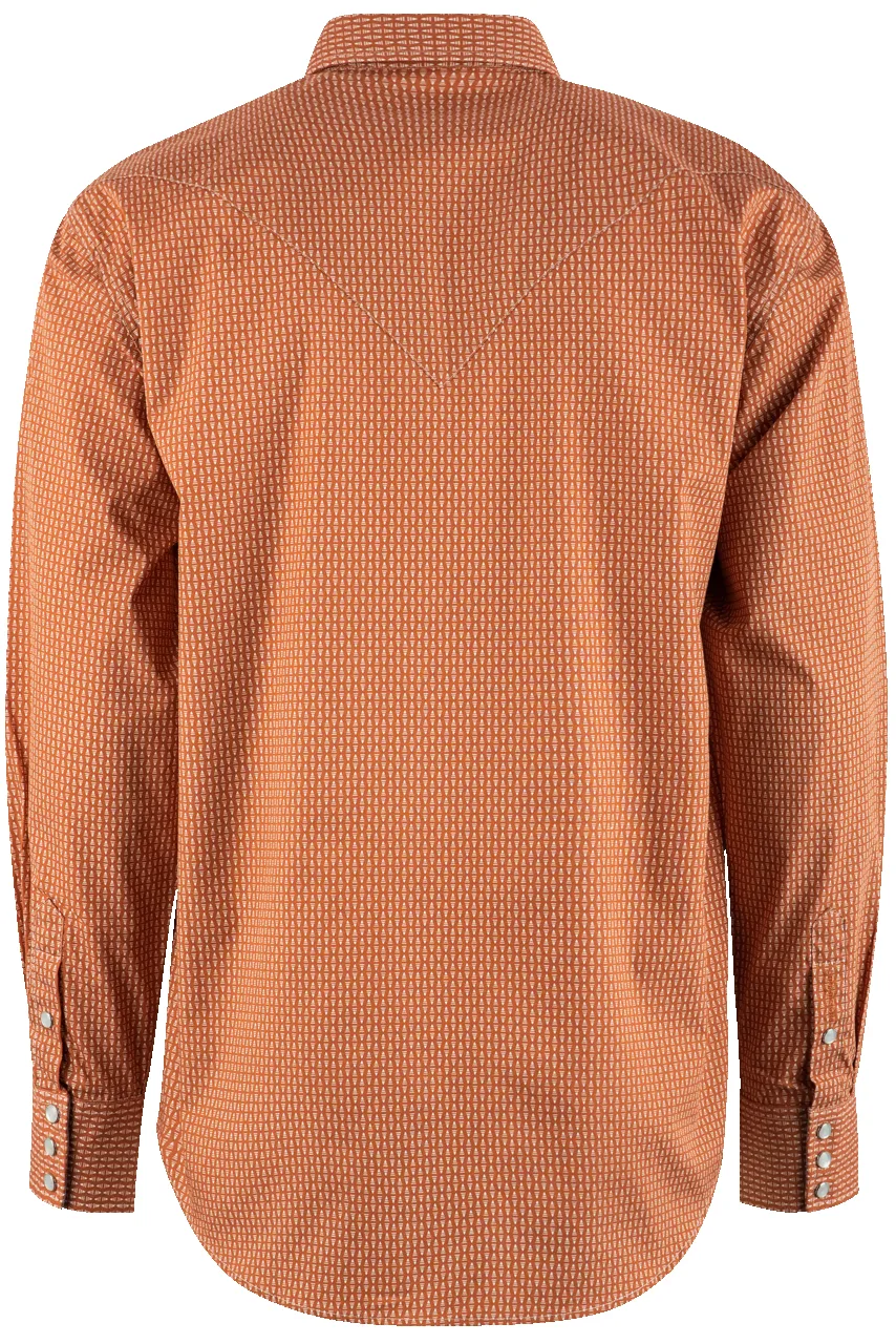Stetson Orange Broken Arrow Long Sleeve Pearl Snap Shirt sold by Pinto Ranch product image thumbnail 2
