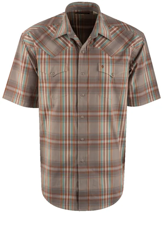 Stetson Pearl Snap Shirt - Desert Brown made by Pinto Ranch