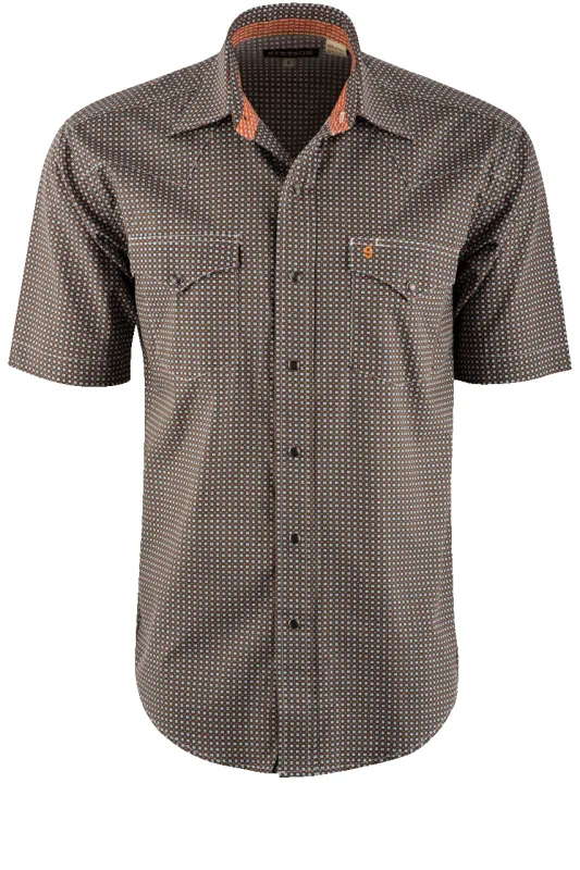 Stetson Dash Western Short Sleeve Pearl Snap Shirt - Gray made by Stetson