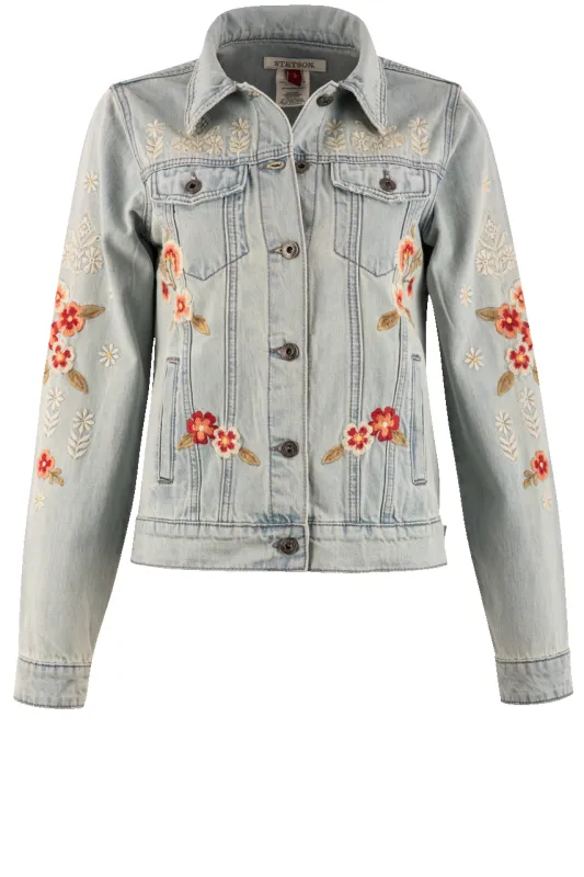 Stetson Women's Floral Denim Jacket made by Stetson