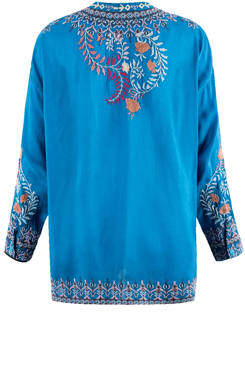 Johnny Was Blue Floral Print Tunic sold by Pinto Ranch product image thumbnail 2