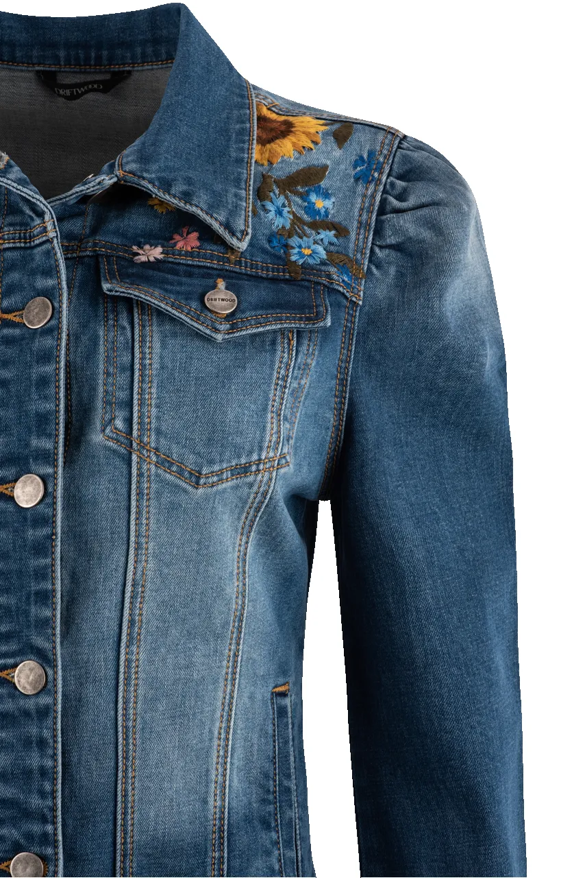 Driftwood Sunflower Denim Jacket sold by Pinto Ranch product image thumbnail 3