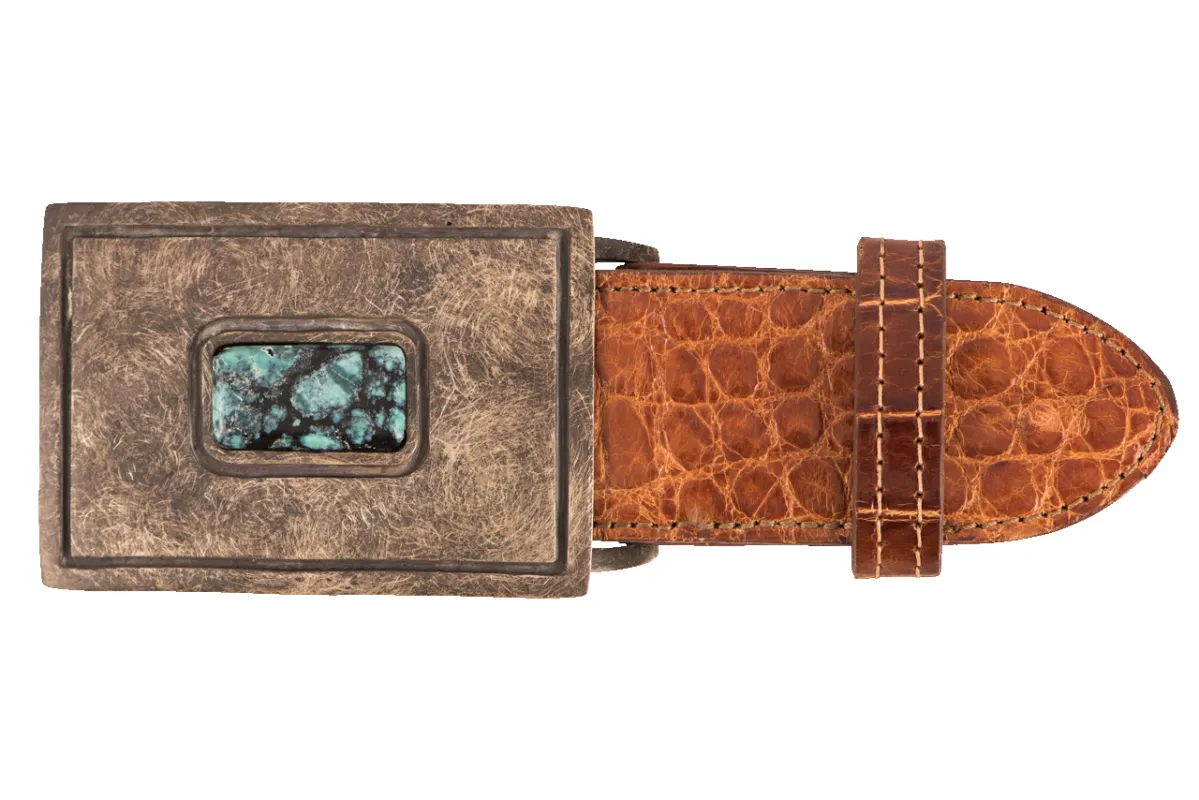 Chacon 1 1/2" Montezuma Antique Single Buckle made by Pinto Ranch