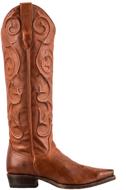 Stetson Women's Leather Corded Cowgirl Boots - Brown made by Stetson
