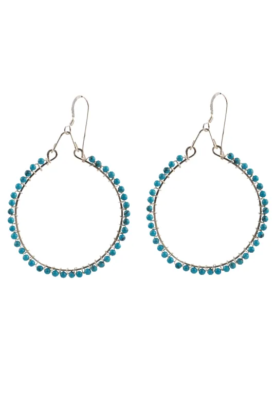 Brown Eyed Girls Turquoise Hoop Earrings sold by Pinto Ranch