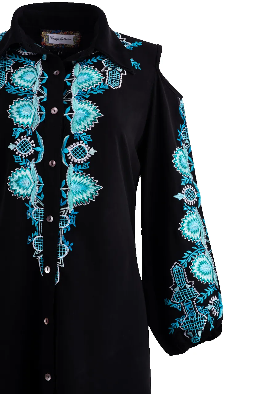 Vintage Collection Black Juniper Open Shoulder Top sold by Pinto Ranch product image thumbnail 3