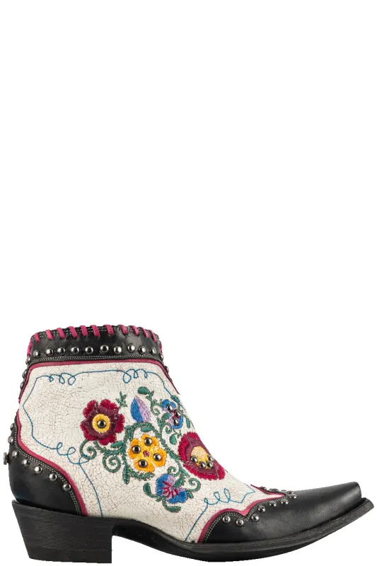 Double D Ranch by Old Gringo Women's Leather Mexicali Cowgirl Boots - Black/Taupe sold by Pinto Ranch