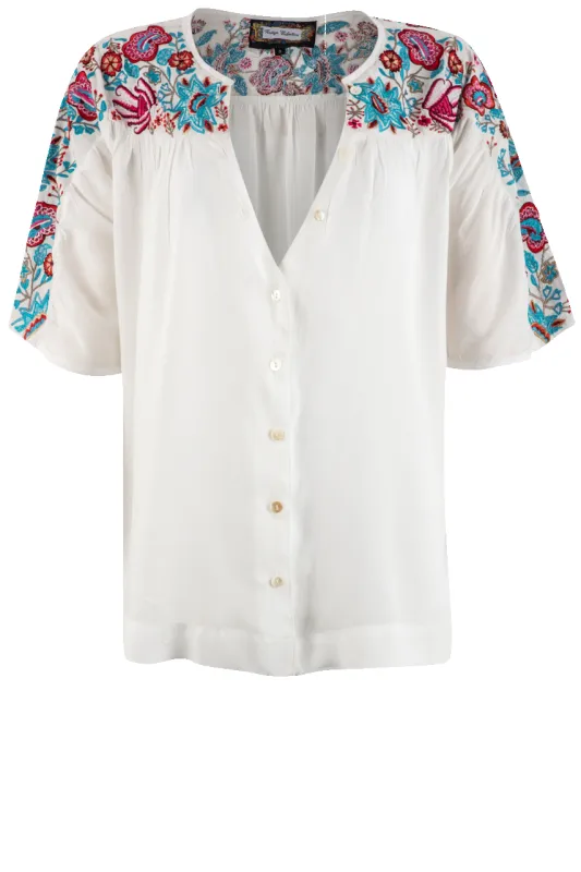 Vintage Collection Short Sleeve Embroidered Top made by Pinto Ranch