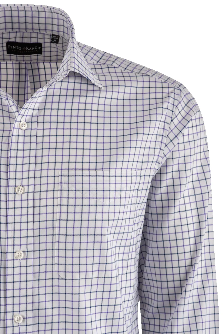 Pinto Ranch YY Collection Purple Oxford Button-Front Shirt sold by Pinto Ranch product image thumbnail 3
