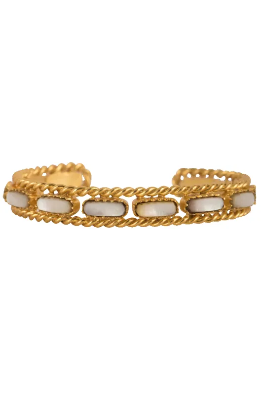 Christina Greene Pearl Cable Bangle made by Pinto Ranch