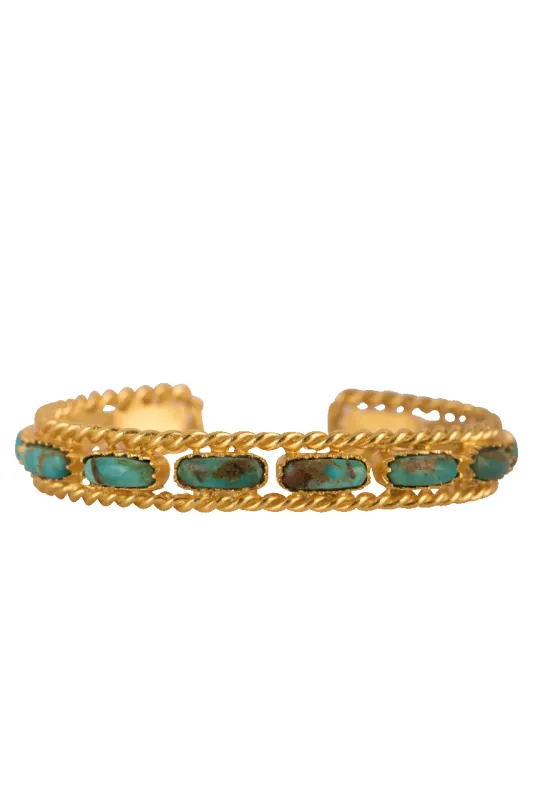Christina Greene Turquoise Cable Bangle sold by Pinto Ranch
