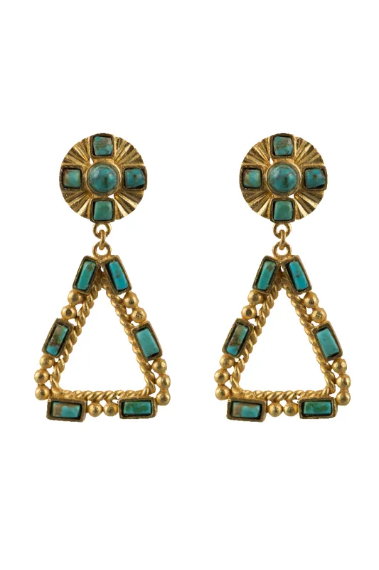 Christina Greene Southwestern Chandelier Earrings made by Pinto Ranch
