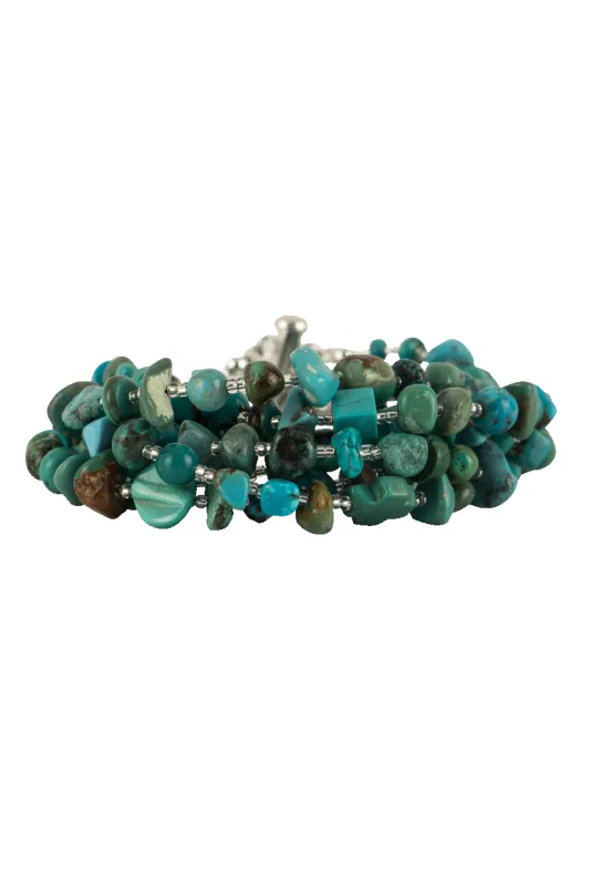 Paige Wallace Turquoise Mixed Stone Bracelet made by Pinto Ranch