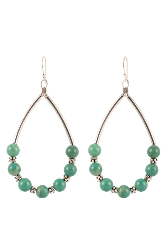 Paige Wallace Turquoise Loop Earrings sold by Pinto Ranch