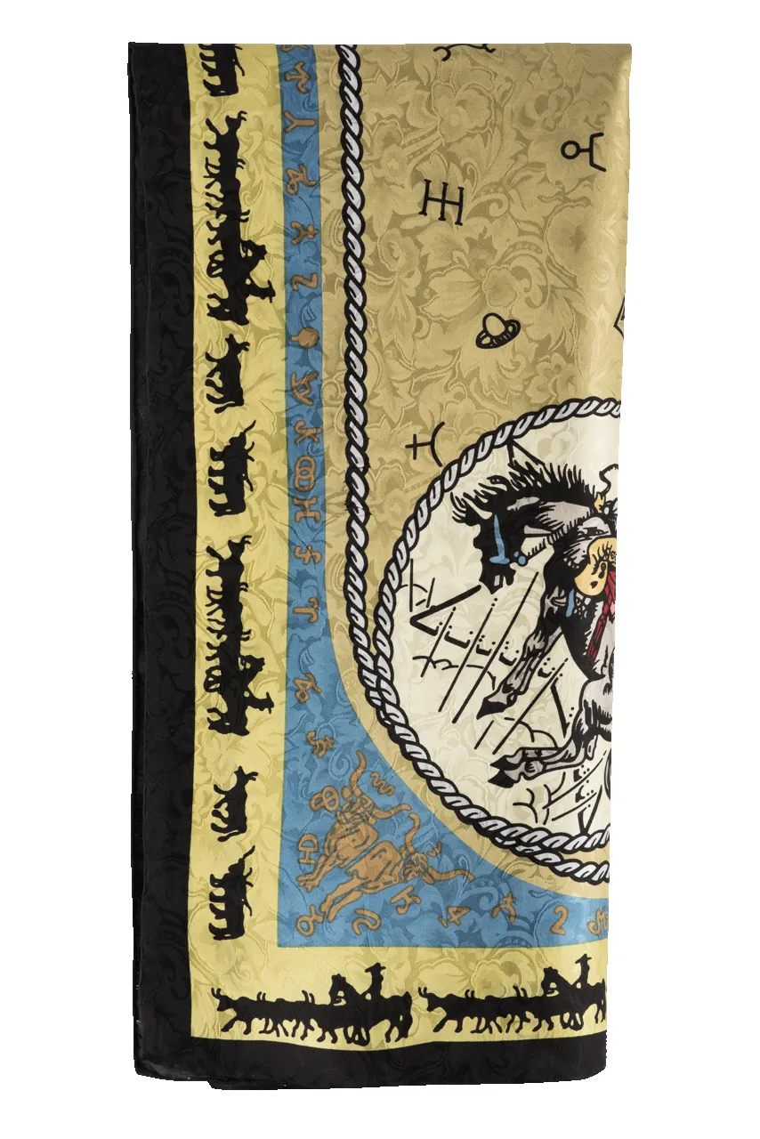 Wyoming Traders Green Silk Scarf sold by Pinto Ranch product image thumbnail 2