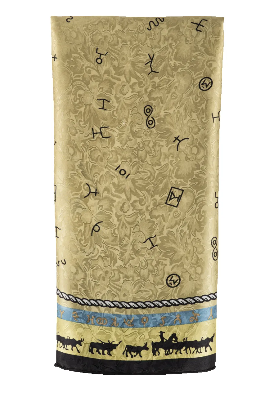 Wyoming Traders Green Silk Scarf sold by Pinto Ranch product image thumbnail 3