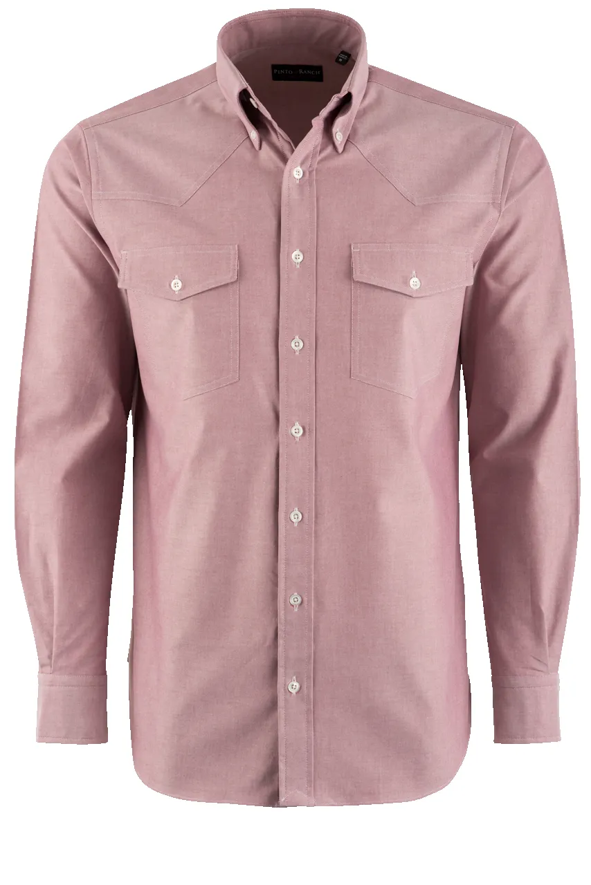 Pinto Ranch YY Collection Oxford Button-Front Shirt - Red sold by Pinto Ranch