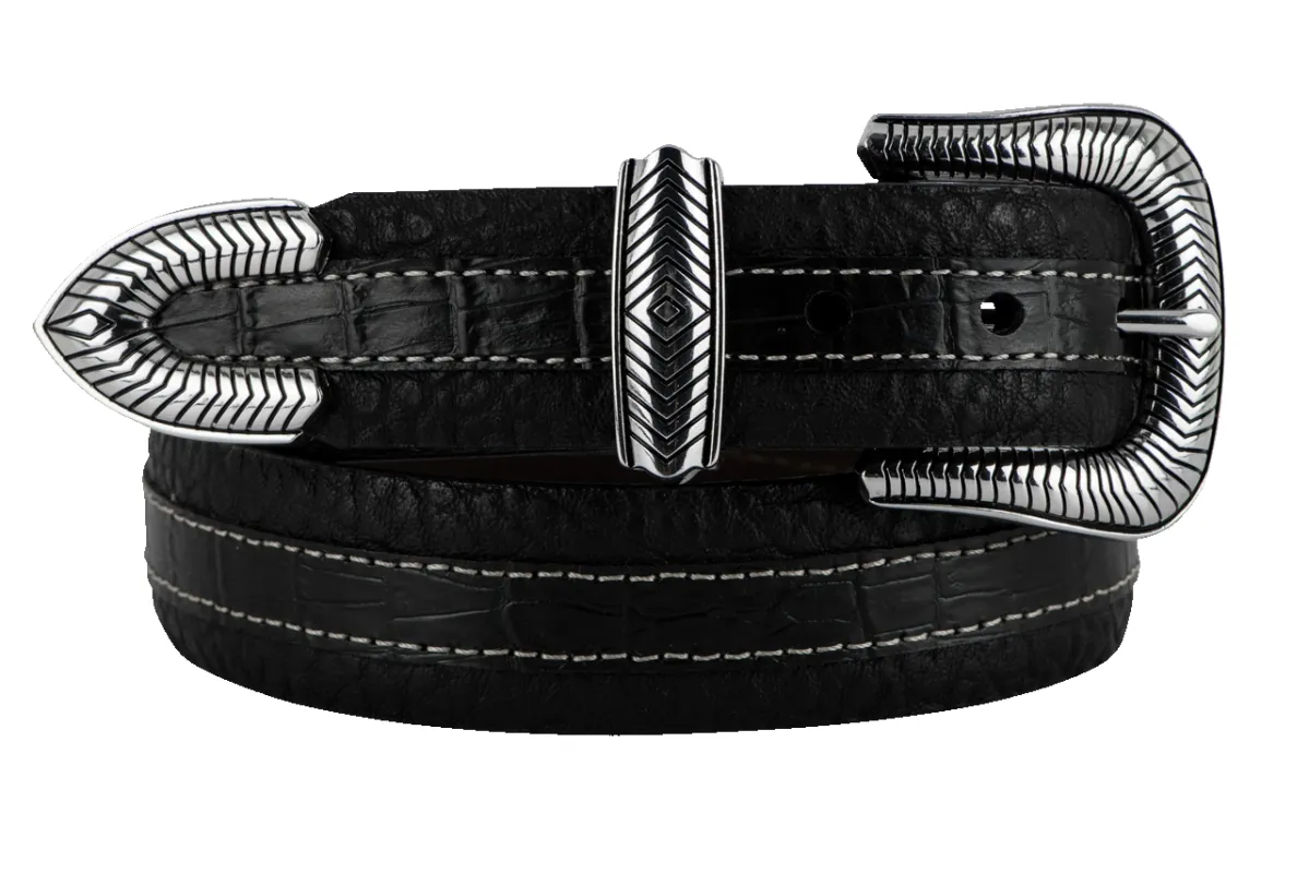 Vintage Bison 1.5" Coloma Leather Belt made by Pinto Ranch