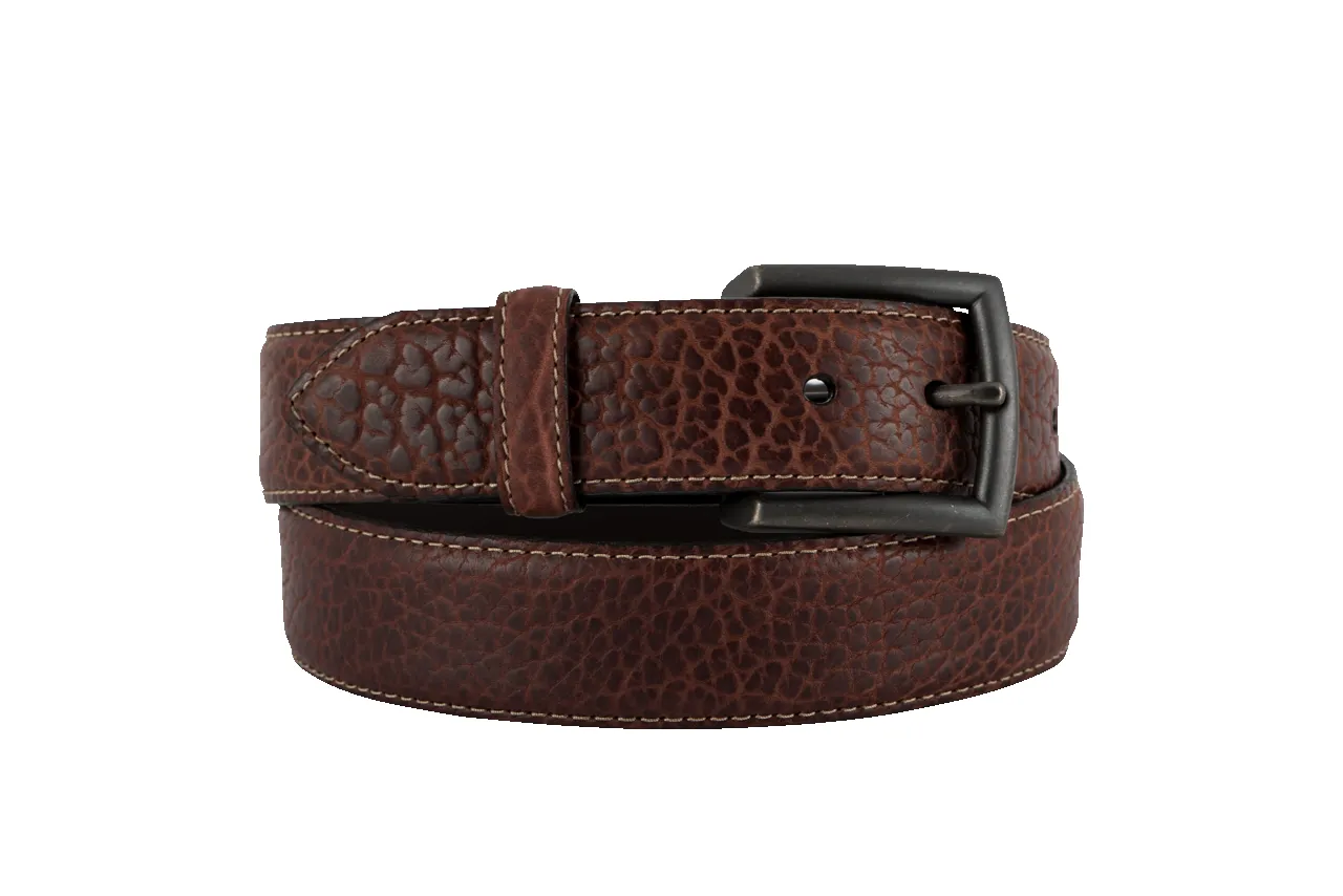 Vintage Bison 1.5" Horizon Leather Belt - Brown sold by Pinto Ranch