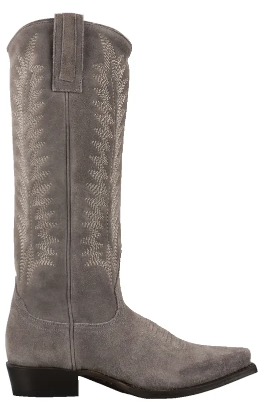 Stetson Women's Gray Suede Cowgirl Boots made by Pinto Ranch