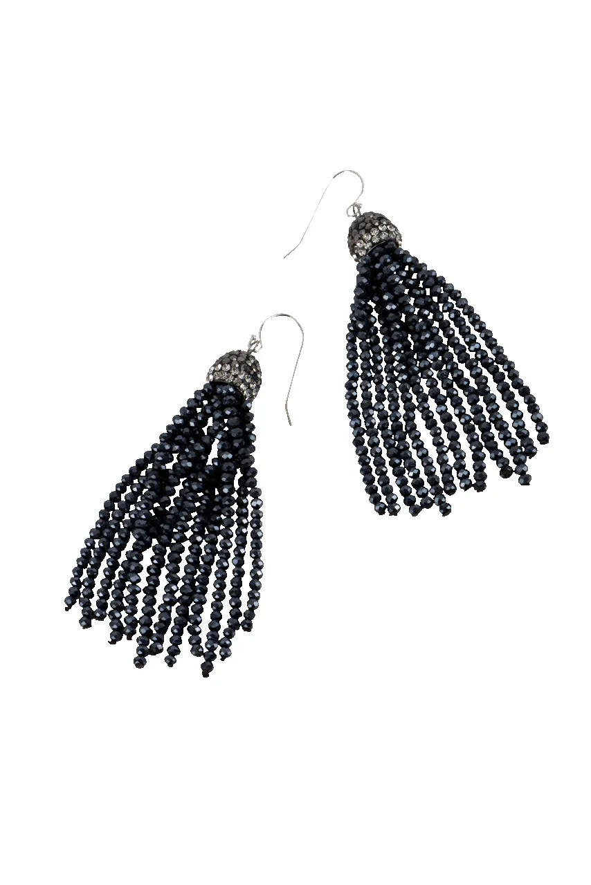 Ann Vlach Large Crystal Tassel Earrings sold by Pinto Ranch product image thumbnail 4