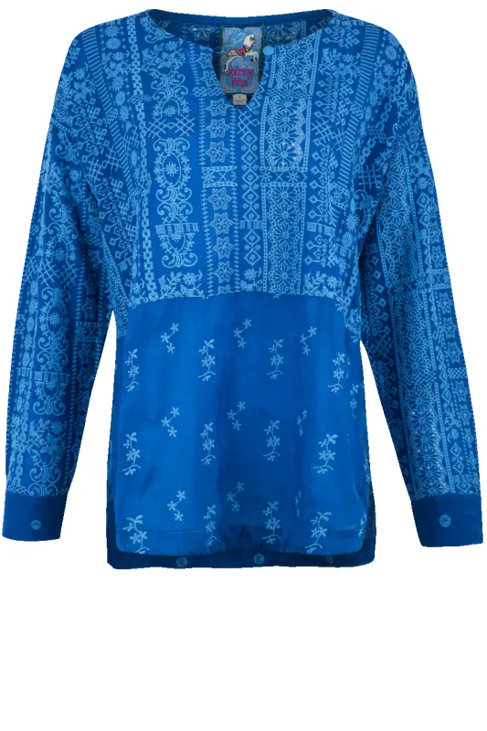 Johnny Was Tonal Embroidered Blouse sold by Pinto Ranch