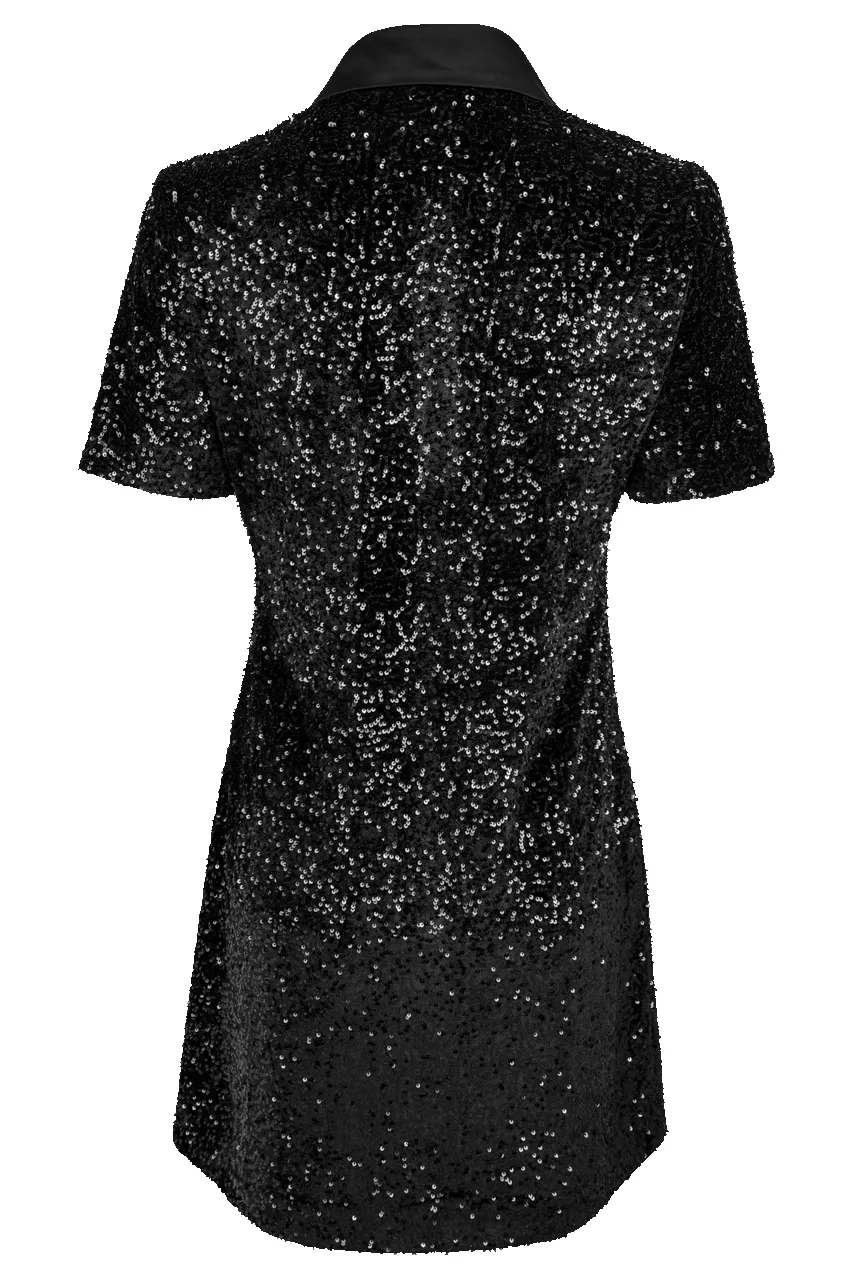 Dolce Cabo Black Sequin Polo Dress sold by Pinto Ranch product image thumbnail 2