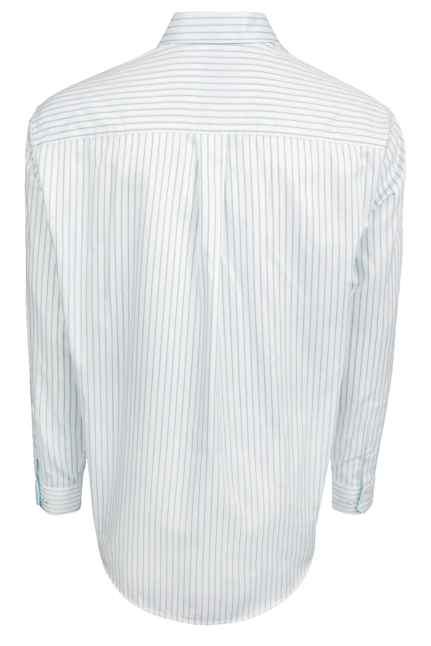 Cinch Striped Button-Front Shirt - Teal/White sold by Pinto Ranch product image thumbnail 2