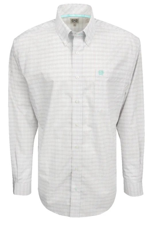 Cinch Button-Front Shirt - White Windowpane made by Cinch