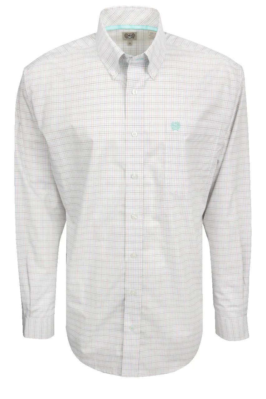 Cinch Button-Front Shirt - White Windowpane sold by Pinto Ranch