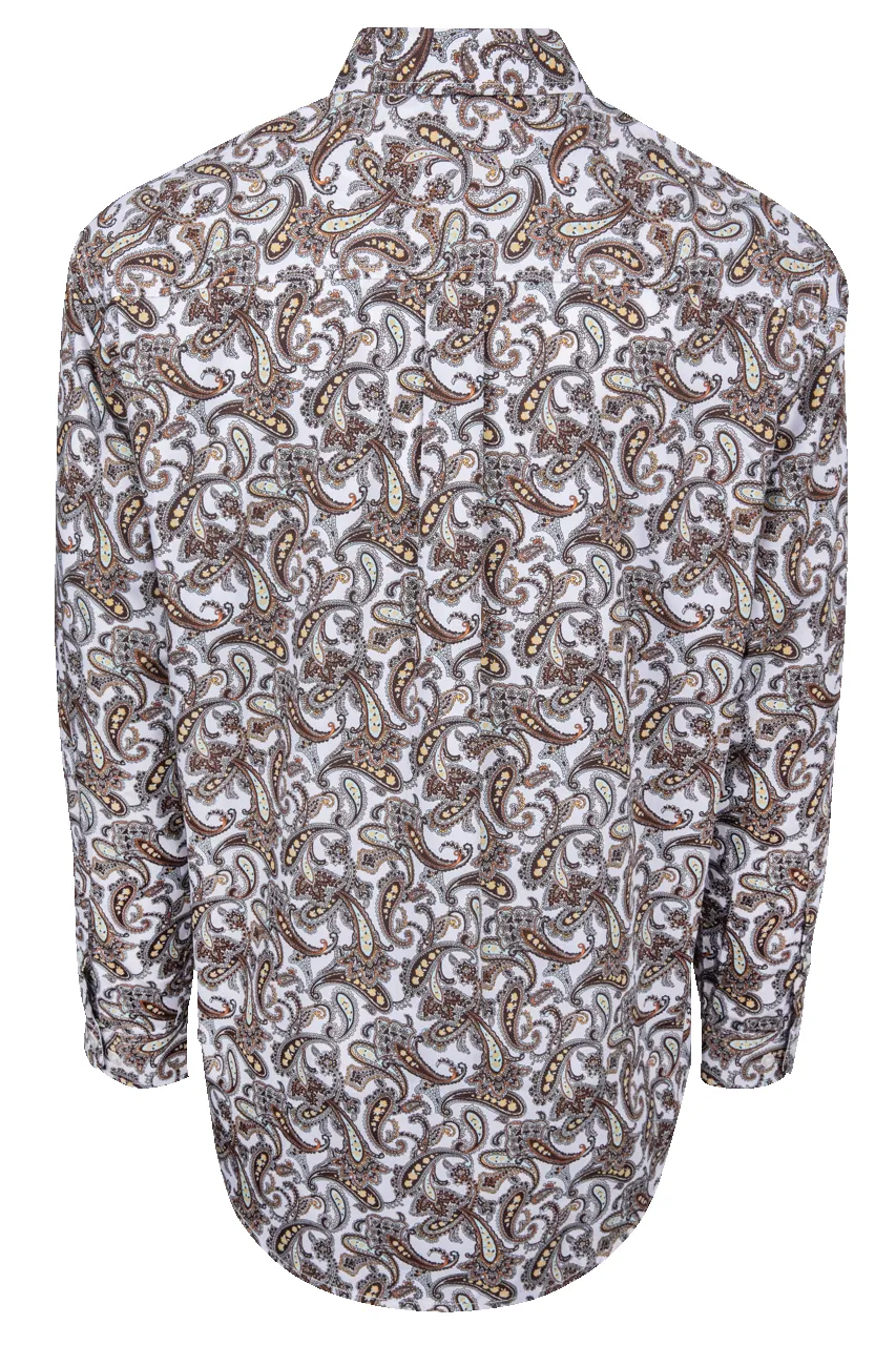 Cinch Paisley Button-Front Shirt - White sold by Pinto Ranch product image thumbnail 2