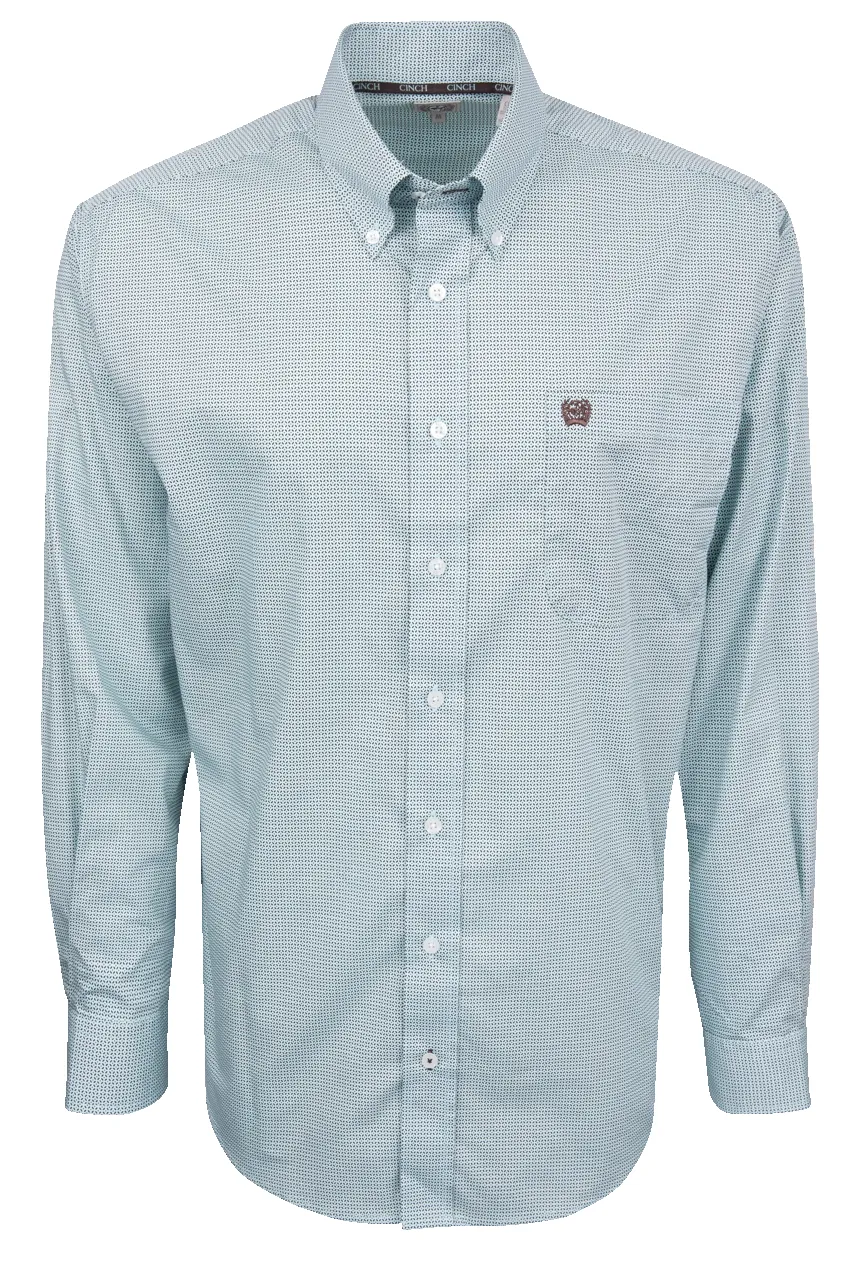 Cinch Button-Front Shirt - Blue Geometric sold by Pinto Ranch