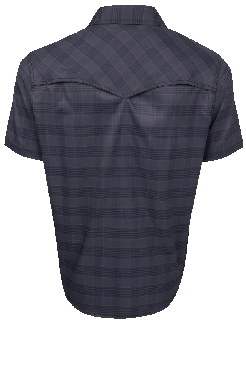 Cinch Arena Flex Camp Shirt - Black Plaid sold by Pinto Ranch product image thumbnail 2